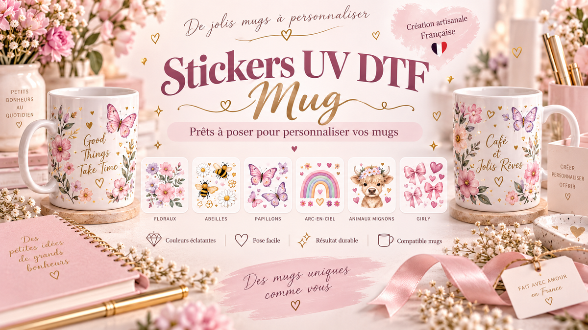 Stickers UVDTF pour mug