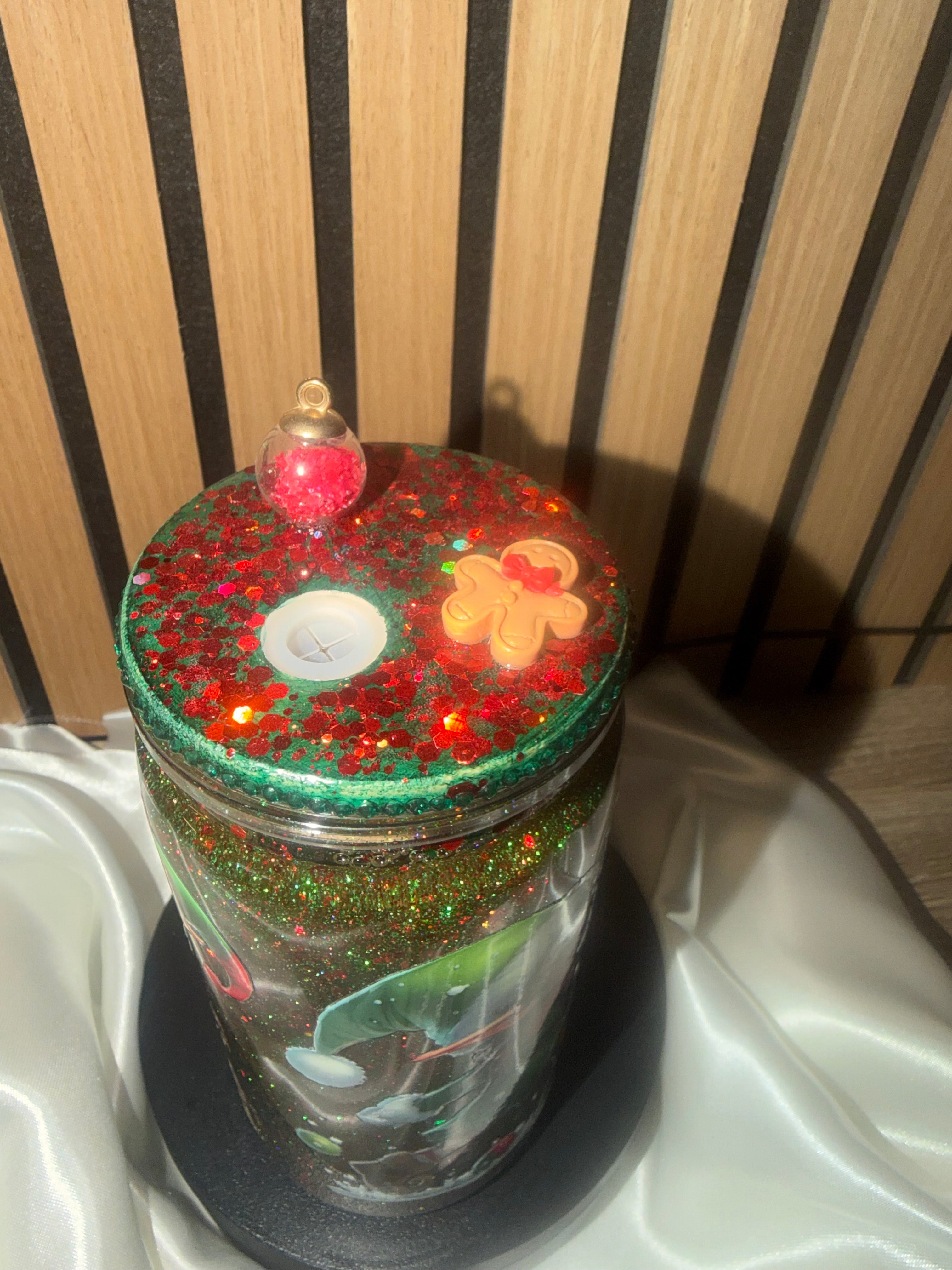 🎄 Gobelet Snowglobe « Paillettes Lentes » – Lutins de Noël