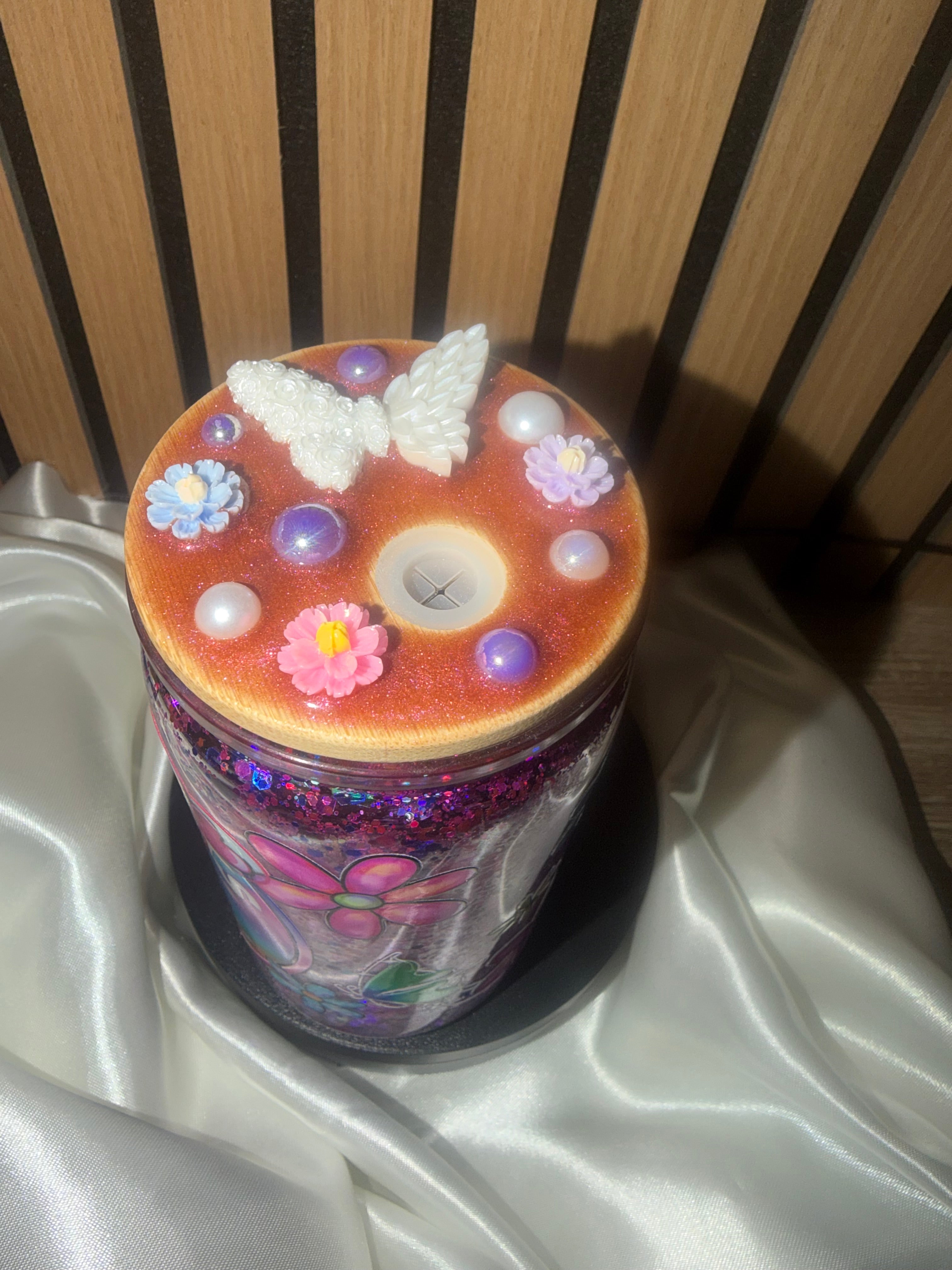 ✨ Gobelet Snowglobe « Paillettes Figées » – Bluey