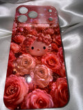 🌹 Coque iPhone 17 Pro Max – Chaton Fleuri Rose Élégance 🌹